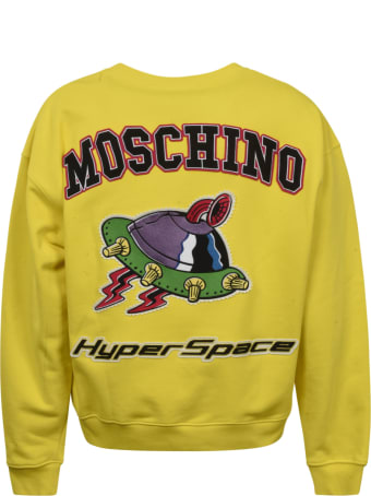 Moschino Logo Patched Ribbed Sweatshirt