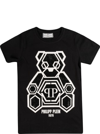 Philipp Plein Junior Ss Teddy Bear Round Neck T-shirt