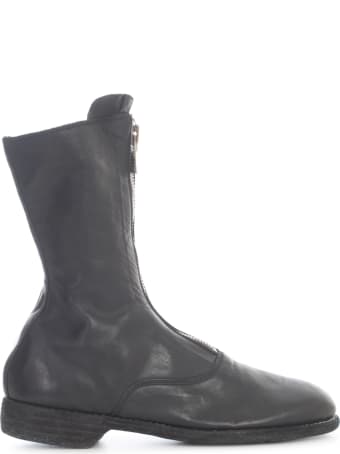 Guidi Lined Front Zip Army Boot