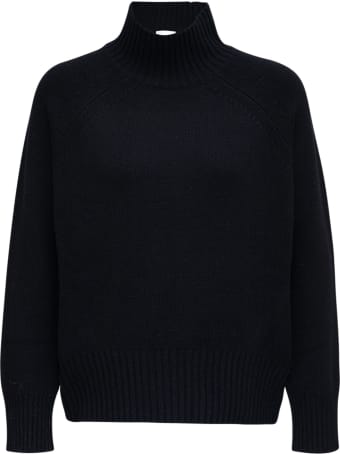 Allude Black Wool And Cashmere Sweater