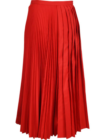 Valentino Micro Faille Pleated Skirt.