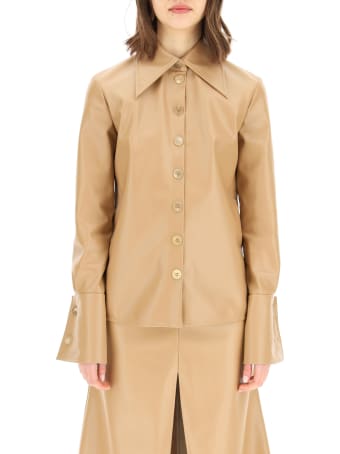 A.W.A.K.E. Mode Faux Leather Shirt