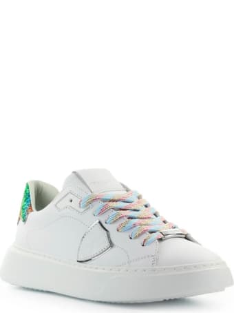 Philippe Model Temple Glitter White Multicolor Sneaker