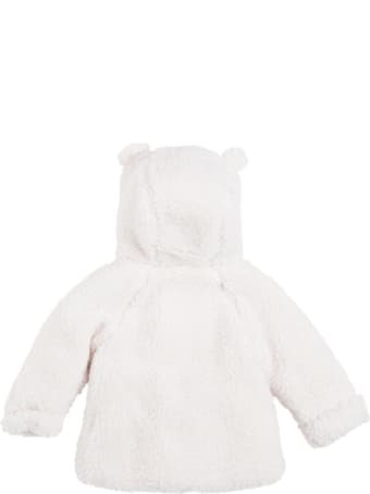 Tartine et Chocolat White Ecological Fur Coat With Ears Detail
