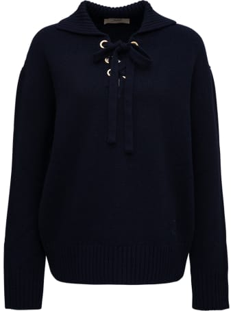 The Seafarer Bonnie Wool And Cashmere Blue Sweatshirt