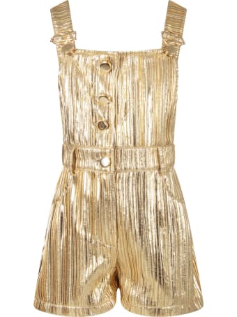 Le Gemelline by Feleppa Gold Overall For Girl