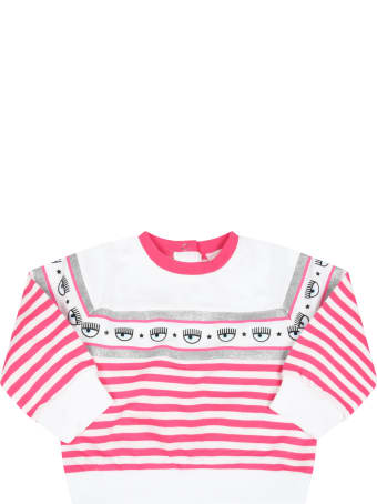 Chiara Ferragni Multicolor Sweatshirt For Girl With Iconic Eyes