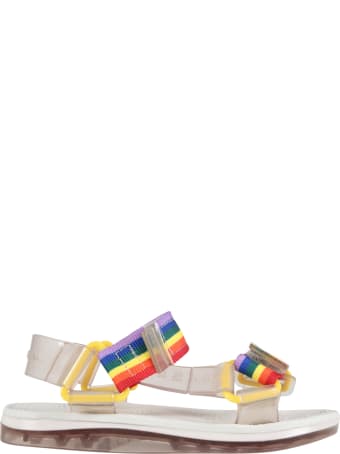 Melissa Transparent Sandals For Kids With Logo