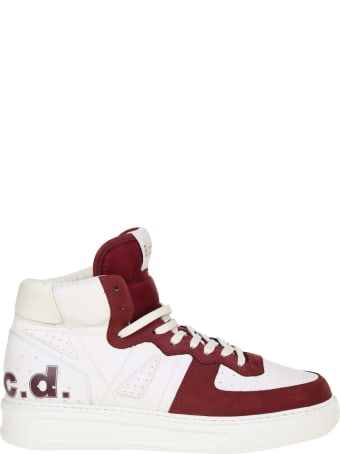 Barracuda Phoenix Sneakers In White And Burgundy Leather