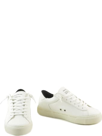 P448 White Leather Perforated Logo Women's Sneakers