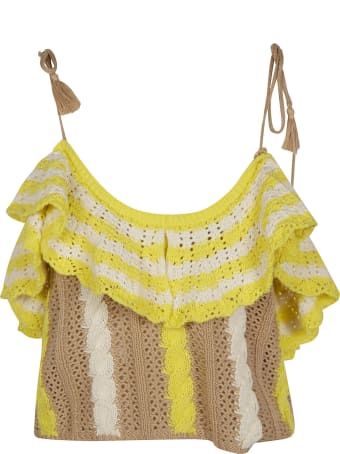 MSGM Stripe Patterned Woven Top