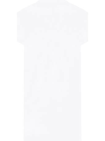 Balmain White Dress For Girl With Black Logo