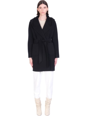 Tagliatore 0205 Chelsey Coat In Black Wool