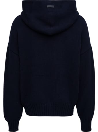 Fear of God Blue Wool Hoodie