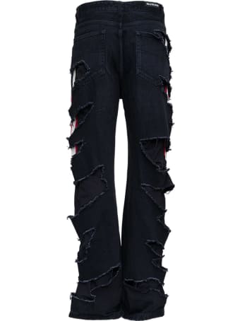 Balenciaga Slashed Loose Organic Denim Trousers