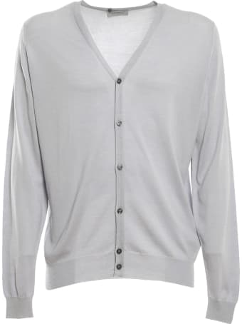 John Smedley Cardigan Fashioned Vn Ls