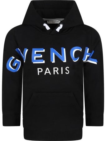 Givenchy Black Sweatshir For Kids With Logo