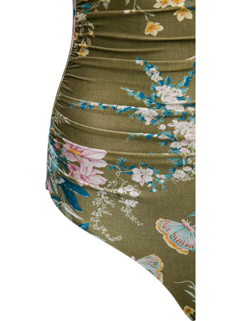 Zimmermann Cassia Wide Swimsuit With Floral Print