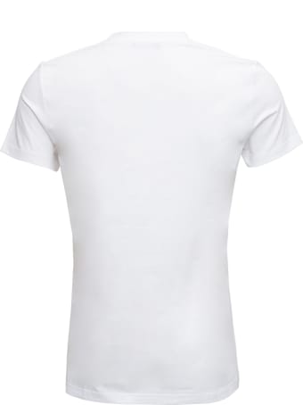 Balmain White Cotton T-shirt With Logo Print