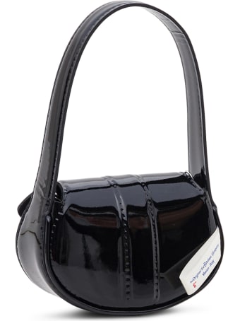 Forbitches High Frequency Laminate Handbag In Black Patent Leather