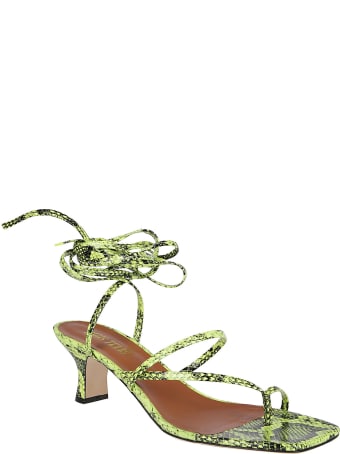 Paris Texas Fluo Yellow Leather Betty Sandals