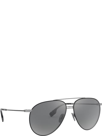 Burberry Eyewear Burberry Be3108 Gunmetal / Matte Black Sunglasses