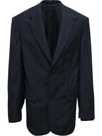 Balenciaga Black Single Breasted Wool Blazer