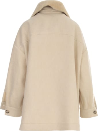 Ava Adore Jacket Style Shirt W/sheepskin Pockets And Collar