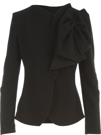 Emporio Armani Jersey Jacket W/knot On Shoulder