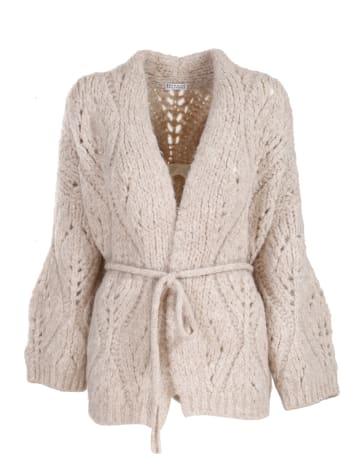 Brunello Cucinelli lace effect cardigan