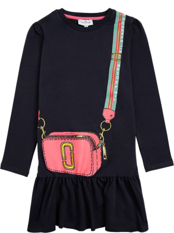 Marc Jacobs Blue Cotton Dress With Crossbody Bag Print