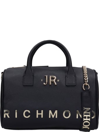 John Richmond Astanki Hand Bag In Black Polyuretan