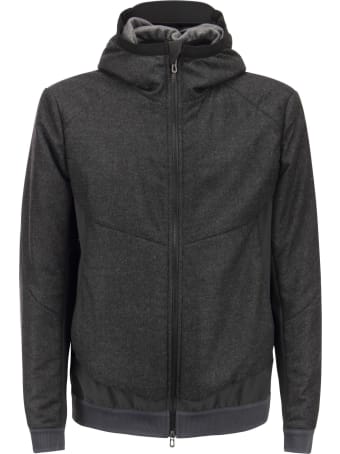 Sease Predator - Insulated Wool Flannel Thindown Hooded Midlayer Jacket