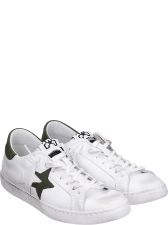 2Star Sneakers In White Leather