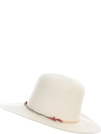 Super Duper Hats Round Crown Large Raw Brim Casamarina Beadwork