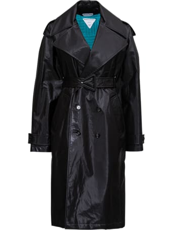Bottega Veneta Double-breasted Coated Cotton Twill Trench Coat