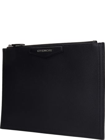 Givenchy Antigona P M Clutch In Black Leather