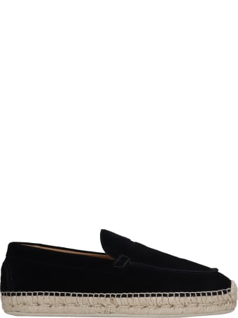 Christian Louboutin Paquepapa Flat Espadrilles In Black Suede