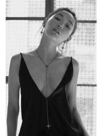 Federica Tosi Lace Back Star Necklace Rose Gold