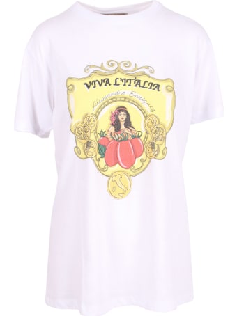 Alessandro Enriquez 'tomato Print' Cotton T-shirt