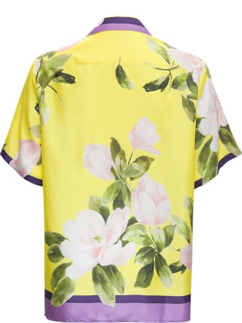 Valentino Bowling Shirt With Floral Print