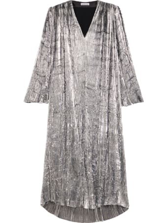 Balenciaga Pleated Dress Long Lurex
