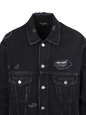 Balenciaga Unisex Black Large Fit Barcode Jacket