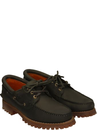 Timberland Loafers In Green Suede