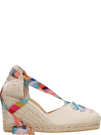 Castañer by Paul Smith Coralia Ps8-001 Wedges In Beige Canvas