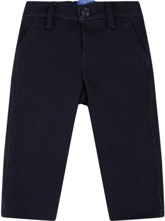 Fay Blue Trousers For Baby Boy With Blue Logo