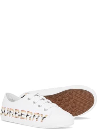 Burberry Larkhall Sneakers In Fabric With Logo Print