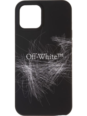 Off-White Black Iphone 12/12 Pro Case With Logo And Scribble