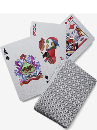 Larusmiani Silver Plated Card Deck "royale-les-eaux"