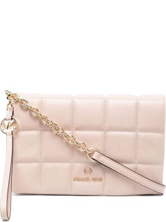 MICHAEL Michael Kors Pink Quilted Leather Crossbody Bag With Logo